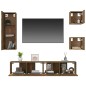 vidaXL Set de muebles de TV 5 pzas madera contrachapada roble ahumado vidaXL Set de muebles de TV 5 pzas madera contrachapada roble ahumado