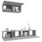 vidaXL Set de muebles para TV 3 pzas madera contrachapada gris Sonoma