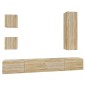 vidaXL Set de muebles para TV 5 pzas madera contrachapada roble Sonoma vidaXL Set de muebles para TV 5 pzas madera contrachapada roble Sonoma