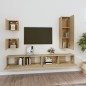 vidaXL Set de muebles para TV 5 pzas madera contrachapada roble Sonoma vidaXL Set de muebles para TV 5 pzas madera contrachapada roble Sonoma
