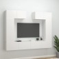 vidaXL Set de muebles para TV 6 piezas madera contrachapada blanco vidaXL Set de muebles para TV 6 piezas madera contrachapada blanco