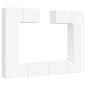 vidaXL Set de muebles para TV 6 piezas madera contrachapada blanco vidaXL Set de muebles para TV 6 piezas madera contrachapada blanco