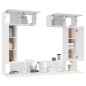 vidaXL Set de muebles para TV 6 piezas madera contrachapada blanco vidaXL Set de muebles para TV 6 piezas madera contrachapada blanco