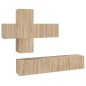 vidaXL Juego de mueble TV 7 piezas madera contrachapada roble Sonoma vidaXL Juego de mueble TV 7 piezas madera contrachapada roble Sonoma