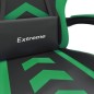 vidaXL Silla gaming giratoria y reposapiés cuero sintético negro verde vidaXL Silla gaming giratoria y reposapiés cuero sintético negro verde