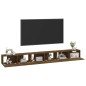 vidaXL Set de muebles de TV 3 pzas madera contrachapada roble ahumado vidaXL Set de muebles de TV 3 pzas madera contrachapada roble ahumado