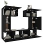 vidaXL Set de muebles para TV 6 piezas madera contrachapada negro