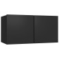 vidaXL Set de muebles para TV 6 piezas madera contrachapada negro