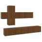 vidaXL Set de muebles para TV 7 pzas madera contrachapada roble marrón