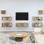 vidaXL Set de muebles para TV 7 pzas madera contrachapada roble Sonoma