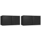 vidaXL Set de muebles para TV 4 piezas madera contrachapada negro