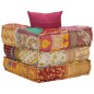 vidaXL Puf modular con cojín de tela Patchwork vidaXL Puf modular con cojín de tela Patchwork