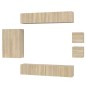 vidaXL Set de muebles para TV 8 pzas madera contrachapada roble Sonoma vidaXL Set de muebles para TV 8 pzas madera contrachapada roble Sonoma