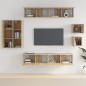vidaXL Set de muebles para TV 8 pzas madera contrachapada roble Sonoma vidaXL Set de muebles para TV 8 pzas madera contrachapada roble Sonoma
