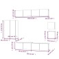 vidaXL Set de muebles para TV 8 pzas madera contrachapada roble Sonoma vidaXL Set de muebles para TV 8 pzas madera contrachapada roble Sonoma