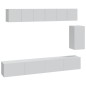 vidaXL Set de muebles para TV 6 piezas madera contrachapada blanco vidaXL Set de muebles para TV 6 piezas madera contrachapada blanco