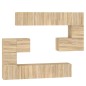 vidaXL Mueble de pared para TV madera contrachapada color roble sonoma