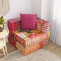 vidaXL Puf modular con cojín de tela Patchwork vidaXL Puf modular con cojín de tela Patchwork