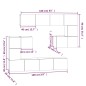 vidaXL Mueble de pared para TV madera contrachapada color roble sonoma