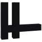 vidaXL Mueble de pared para TV madera contrachapada negro vidaXL Mueble de pared para TV madera contrachapada negro