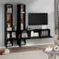 vidaXL Mueble de pared para TV madera contrachapada negro vidaXL Mueble de pared para TV madera contrachapada negro