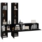 vidaXL Mueble de pared para TV madera contrachapada negro vidaXL Mueble de pared para TV madera contrachapada negro