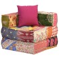 vidaXL Puf modular con cojín de tela Patchwork vidaXL Puf modular con cojín de tela Patchwork