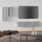 vidaXL Set de muebles para TV 4 pzas madera contrachapada gris Sonoma vidaXL Set de muebles para TV 4 pzas madera contrachapada gris Sonoma