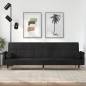 vidaXL Sofá cama con cojines terciopelo negro vidaXL Sofá cama con cojines terciopelo negro