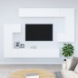 vidaXL Mueble de pared para TV madera contrachapada blanco vidaXL Mueble de pared para TV madera contrachapada blanco