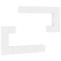 vidaXL Mueble de pared para TV madera contrachapada blanco vidaXL Mueble de pared para TV madera contrachapada blanco