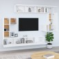 vidaXL Mueble de pared para TV madera contrachapada blanco vidaXL Mueble de pared para TV madera contrachapada blanco
