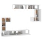 vidaXL Mueble de pared para TV madera contrachapada blanco vidaXL Mueble de pared para TV madera contrachapada blanco