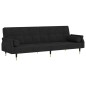 vidaXL Sofá cama con cojines terciopelo negro vidaXL Sofá cama con cojines terciopelo negro