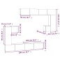 vidaXL Mueble de pared para TV madera contrachapada blanco vidaXL Mueble de pared para TV madera contrachapada blanco