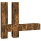 vidaXL Mueble de pared para TV madera contrachapada roble ahumado