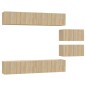 vidaXL Set de muebles para TV 6 pzas madera contrachapada roble sonoma