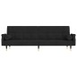 vidaXL Sofá cama con cojines terciopelo negro vidaXL Sofá cama con cojines terciopelo negro