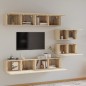 vidaXL Set de muebles para TV 6 pzas madera contrachapada roble sonoma