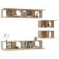 vidaXL Set de muebles para TV 6 pzas madera contrachapada roble sonoma