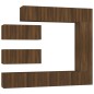 vidaXL Set de muebles para TV 7 pzas madera contrachapada roble marrón