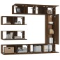 vidaXL Set de muebles para TV 7 pzas madera contrachapada roble marrón