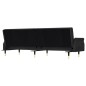 vidaXL Sofá cama con cojines terciopelo negro vidaXL Sofá cama con cojines terciopelo negro