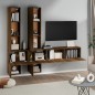vidaXL Mueble de pared para TV madera contrachapada roble marrón vidaXL Mueble de pared para TV madera contrachapada roble marrón