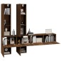 vidaXL Mueble de pared para TV madera contrachapada roble marrón vidaXL Mueble de pared para TV madera contrachapada roble marrón