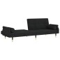 vidaXL Sofá cama con cojines terciopelo negro vidaXL Sofá cama con cojines terciopelo negro