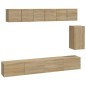 vidaXL Set de muebles para TV 6 pzas madera contrachapada roble sonoma vidaXL Set de muebles para TV 6 pzas madera contrachapada roble sonoma