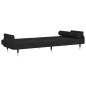 vidaXL Sofá cama con cojines terciopelo negro vidaXL Sofá cama con cojines terciopelo negro
