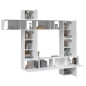 vidaXL Set de muebles para TV 9 piezas madera contrachapada blanco vidaXL Set de muebles para TV 9 piezas madera contrachapada blanco