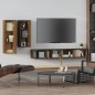 vidaXL Set de muebles para TV 4 pzas madera contrachapada marrón roble